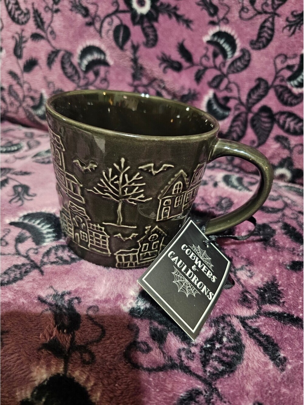 Cobwebs & Cauldrons Halloween Themed Ceramic Mug
